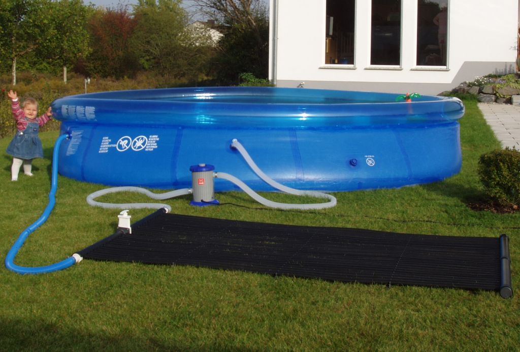 Hecht Solar Poolheizung – 96 x 59 cm Solarkollektor – 12 l Wasserinhalt –  10.000 l/h Durchflussmenge – Zubehör für Ihren Swimmingpool zum Erwärmen  des Wasser – Solarheizung – Pool-Solarheizung : : Garten